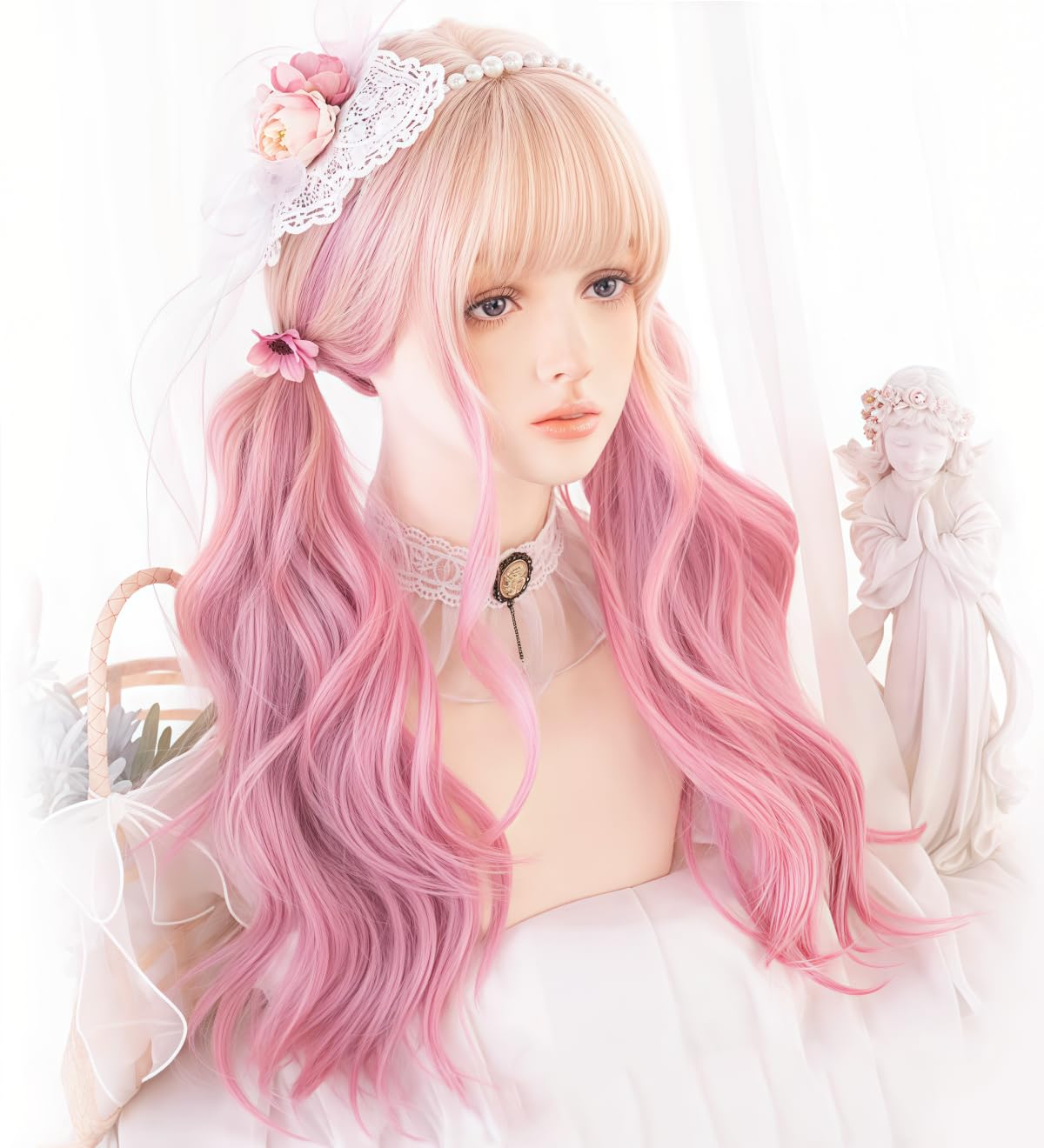 Amazon.co.jp: RyuuCos ロリータ かつら ロングヘア カール 巻き髪